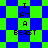Pixelated icon displays "I AM A BEAST" text over blue-green checkered and diamond patterns with animated background shifts.