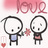 Pixelated icon shows two stick-figure characters holding hands under pink 'love' text with heart symbols.