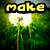 A dandelion in a grassy field with yellow text reading 'make a wish!' appearing sequentially
