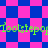A static digital image with a blue and pink checkered background and green text repeating 'lootsiepop' across two horizontal bands.