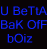 Blue pixelated text on black background with white text over a person in red hat and blue clothing.