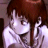 Pixelated anime-style character with brown hair and white clothing, positioned next to black background with white text.