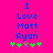Blue text on bright pink background reads 'I Love Matt Ryan' with green and gray symbols below, two identical frames show identical symbols.
