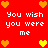 Red background with pixelated hearts and repeated text 'You wish you were me' in white.
