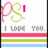 Animated icon with pink and green 'PS' logo, 'I LOVE YOU.' text, and striped background; 'LOVE' replaces 'LOVE' in one frame, 'CHRISTIAN' appears at bottom.
