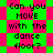 Green and pink pixelated text 'Can you MOVE with the dance floor?' repeated in a pattern with alternating background shapes