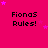 A bright pink background displays multiple 'FionaS Rules!' text blocks with scattered purple stars, some text blocks have stars positioned above them.