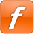 A square orange icon with rounded corners featuring a large white lowercase 'f' centered on its face.