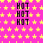 A static image with a bright pink background covered in yellow stars, featuring repeated black text "HOT" arranged in vertical