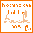 A 4-frame animated contact sheet showing a pixelated stick figure couple holding hands with text "Nothing can hold us now" and a heart symbol, each frame displaying slight variations in the figures' poses.