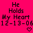 Pixelated text on bright pink background with two identical heart symbols below date text.