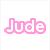 Pixelated text 'Jude' in pink with white outline on white background; 'xoxo' in yellow with white outline on white background; 'Olivia' in cyan with white outline on white background; two cats with '4 Eva!' text overlay on green background.