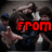 Four- shows a person in dark clothing with hands raised, red text changes across from FROM DUSK TILL DAWN