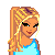 Pixel art of a blonde woman in a blue tank top and dark pants holding a volleyball, with text reading "U have to like volleyball" and "volleyball" repeated on colored backgrounds.