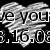 Pixelated grayscale icon with heart-shaped smoke or cloud background, overlaid text reading 'le you' and '3, 16, 08', rendered in blocky digital style.