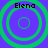 Four identical green concentric circles on purple background with 'Elena' text above each circle.
