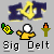 Pixelated graphic with 'IOT' text above three icons and 'Sig Delt' below on gray background.