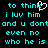 Pixelated cyan text on black background with a white heart-shaped cursor overlay, arranged in five lines of lowercase letters.
