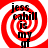 Red and white spiral background with black text reading "jess cahill is my gf" in four identical quadrants.