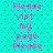 Pixelated cyan background with purple dots and pink text repeating 'Please visit my page' vertically in two
