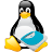 Pixelated penguin with black head, white chest, yellow beak and feet, wearing a blue circular object on its belly, standing against a gray background.