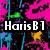 Pixelated image with vibrant pink, blue, green, and yellow splatter patterns on black background, featuring white text overlays.