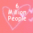 Pink background with white heart outlines and text reading '6 Million People', 'In The World And the', 'Only one I want is YOU!' in pixelated font.