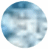 Circular blue-and-white animated icon with shifting wave patterns and subtle motion blur across five