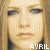 Animated contact sheet of three frames showing a woman's face with pixelated text "AVRIL" below each frame, displayed on a gray background.