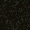 Black background filled with scattered white dots of varying sizes, resembling a starry night or digital noise pattern.