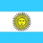 Animated sequence showing a yellow smiling face icon with a golden circular border, positioned over different blue and white striped backgrounds including Argentina's flag map outline.