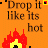 Pixelated orange background with repeated text and flame icons, featuring a gray overlay on the right side.