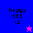 Four quadrant with blue, purple, pink, and dark purple backgrounds displaying 'heyyy !!!!!' text, heart symbol, and a star that changes color between pink and blue