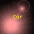 Four- shows pink-hued circular light effects with yellow 'Car' text in each , varying in position and intensity