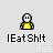 Pixel art character with yellow shirt and white face appears in multiple with changing text boxes above, each showing distinct text phrases like 'I Eat Shit' or 'ARGUE WITH THAT!'