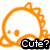 Animated orange cartoon character with spiky outline and round eyes displays four sequential expressions: questioning, neutral, surprised, and grumbling.