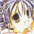 A 48x48 pixel buddy icon featuring a split composition with an anime-style character on the left and text elements on the right against a black background.