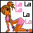 Pixel art of a woman in a pink outfit performing a kneeling pose with text and milkshake icons.