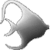Pixelated grayscale icon of a bell-shaped object with a curved handle, rendered in low-resolution with visible dithering on a light gray background.