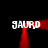 Red laser beams form a rectangular frame with white text 'JAURD' at each corner on black background.