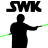 A 48x48 pixel animated contact sheet showing two frames of a Star Wars Kid–style icon with a silhouette holding a green lightsaber on the left and "OriginalIcons.com" text on a dark green background on the right.