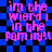 Pixelated text on a blue and black checkered background with pink lettering, showing repeated phrases in a