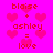 Pixelated text and heart symbols on a bright pink background with animated heart overlays.