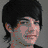 six pixelated images featuring a person with dark hair, some showing text overlays like 'adam lambert' and 'is so', others displaying green text '<333333'