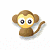 Four pixelated monkey icons in a , each with brown fur and large round eyes showing different poses