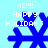 Four blue snowflake icons with white text reading "HI!!!! HAPPY HOLIDAYS" on a light blue background, arranged in a