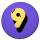 Nine circular purple icons with yellow number 9 symbols, each showing a different rotation of the symbol against a solid background.