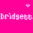 Pixelated pink background with repeated text and small decorative elements in white.
