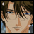 Pixelated anime-style portrait of a character with brown hair and blue eyes, next to black background with white text reading "Anime IM" and "com".