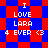 Pixelated text "I LOVE LARA 4 EVER <3" on red and blue checkered background with diamond-shaped pattern variation.